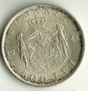 1944 romania 500 lei 700 silver 32 mm unc l 22