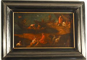 1690 Dutch Old Master Oil Painting Adriaen Van Der Cabel