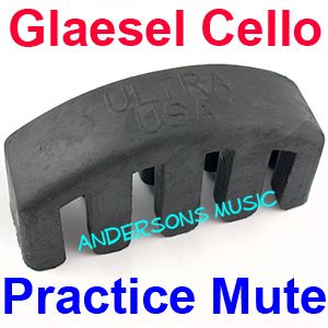 Glaesel Heavy Rubber Cello Practice Mute Ultra 4 4 3 4