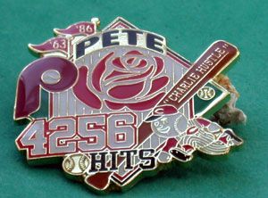   COLLECTORS PIN CELEBRATES THE LEGENDARY PETE ROSE CHARLIE HUSTLE
