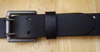 Mens Black Leather Belt 1 3 8 Chereskin Sz 36 6845