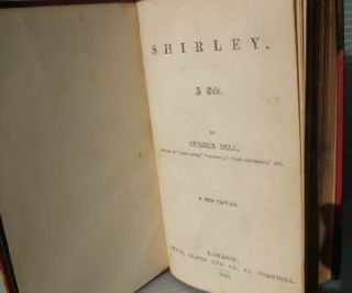 1858 shirley charlotte bronte currier bell rare book