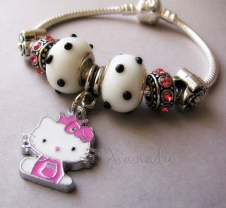   Kitty Princess European Charm Bracelet   Child, Small Sizes Available