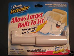 Charmin Toilet Paper Roll Holder Extender For Bigger Large Rolls White 