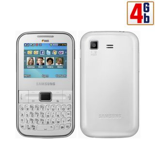 Unlocked New Samsung C3222 Chat 4GB Pure White Dual Sim QWERTY GSM 