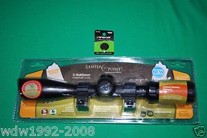 CenterPoint 3 9x 40mm Rifle / Air Gun Scope + Bonus Enercell CR2032 