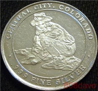 CENTRAL CITY HISTORIC COLORADO MINING .999 silver STAGECOACH