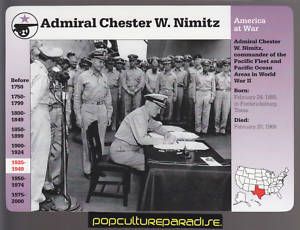 Admiral Chester w Nimitz WW2 Japanese Surrender Card