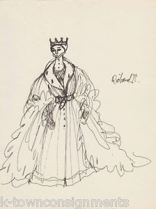 Hal George King Richard Theater Costume Design Sketches