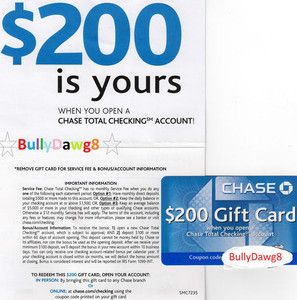   No Direct Deposit Exp 8 04 w New Chase Checking Account Coupons