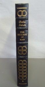   of The Species Descent of Man Charles Darwin Leather Book