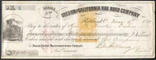 Bank Check Oregon California Rail Road Company RN B16