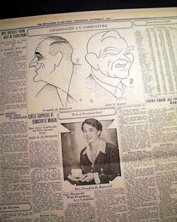 FRANKLIN D. ROOSEVELT 1st of 4 Presidential Election Wins FDR 1932 Old 