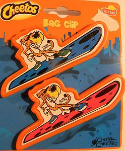 CHEETOS Chip Clips CHESTER CHEETAH on a SURFBOARD Keeps Chips Fresh 