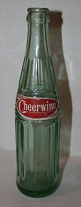 1960s Cheerwine 10 oz Soda Bottle w ACL