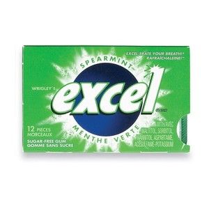 Wrigleys Excel Chewing Gum ★ 24 Twelve Piece Packages ★ Spearmint 
