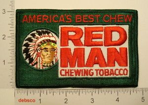 Red Man Chewing Tobacco America Best Chew Indian Patch
