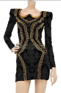 Fshion Icon Kim Celebrity Long Sleeves Evening Party Gowns Dress 4 