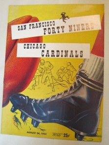   Francisco 49ers 1951 NFL Football Program Chicago Cardinals lot of 3