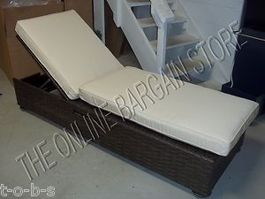Frontgate Outdoor Chaise Lounge Chair Cushion Double Piping Crypton 