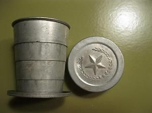 Antique Collapsible Travel Victorian Silver Cup Aluminum Magic 1908 
