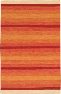 Premium Persian Area Rug Kilim Dhurrie Carpet Orange 5x7 5x8 Indian 