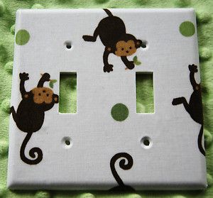 Double Switch Plate Made with Kidsline Mod Pod Pop Monkey