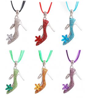 57 35mm Charms High Heels Cup Pendant Necklace jewellry Bead Crystal 