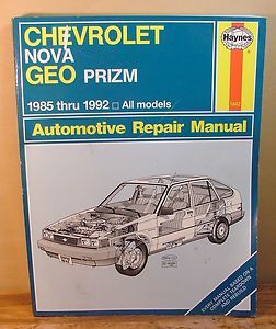 Haynes Chevrolet Nova Geo Prizm 1985 thru 1992 Automotive Repair 