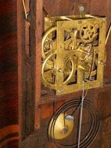Chauncey Jerome O Gee Mantel Rose Wood Shelf Mantel Clock Circa Mid 