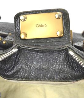 CHLOE PADDINGTON Vintage*Dark Green*Satchel Padlock Shoulder Bag