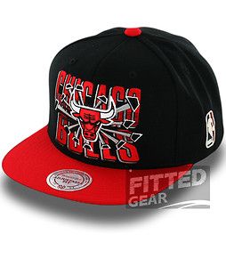   BULLS BACKBOARD BREAKER Black Red NBA Mitchell Ness Snapback Hats Caps