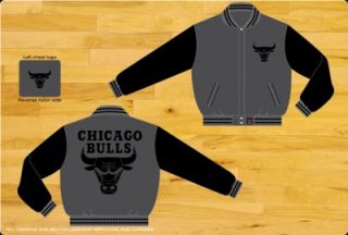 Chicago Bulls NBA Licensed Two Toned Reversible Wool Adult Jacket s 