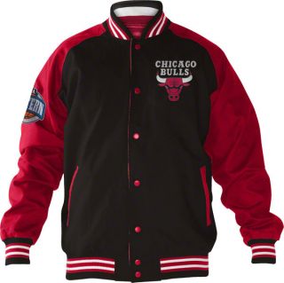 Chicago Bulls Black Snap Front Varsity Reversible Jacket