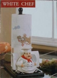 Fat Chef Bistro Paper Towel Napkin Holder Set New