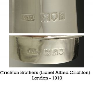 1910 English Sterling Silver Sugar Castor Crichton