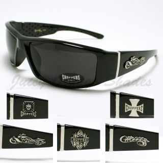 Choppers Mens Sunglasses with Logos Biker Motorcycl Fashion Shades 