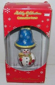 Christopher Radko Snowman Christmas Bell Christmas Ornament