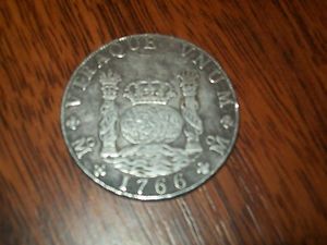 Spanish Colonial Charles III 1766 8 Reales Silver Coin