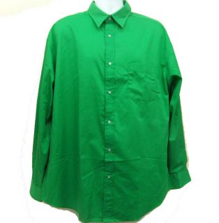 Mens Chereskin L s Shirt Silky Green Cotton Casual XL