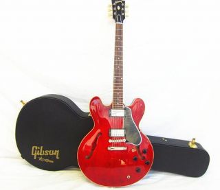   Memphis ES 335 Dot Reissue Faded Cherry Electric Guitar Plain Maple
