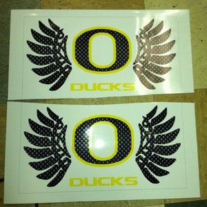 Oregon Ducks Decal Stickers Wings 17 x8 5 Volt Troops Carbon 