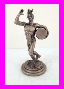 Chilmark Fine Pewter Figurine by Polland 1991 Indian Playing Drums 108 