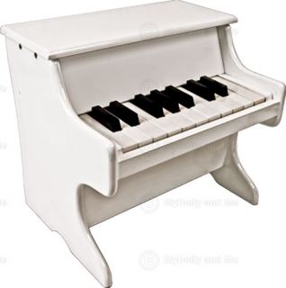 White Wooden Piano Musical Instrument Childrens Toy New
