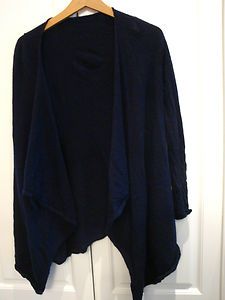 Christiane Celle cashmere wrap sweater navy blue size XS Calypso st 