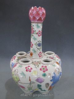 Excellent Chinese Famille Rose Porcelain Vase Qianlong Marks
