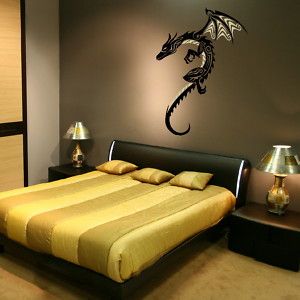 Chinese Dragon Large Wall Mural Decor Decal Giant Stencil Vinyl Mural 