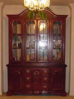 Formal Dining Queen Anne Style Cherry China Cabinet U Pickup 