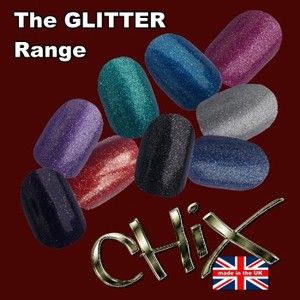 Chix Nail Wraps Foils Glitter Finger Toes Trendy Vinyl Art Nails 