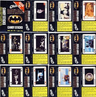 Chix Batman Movie Candy Sticks Pack Complete Set of 12
